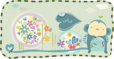 Kids vinyl rug framed monkey - TenStickers