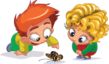 Kids vinyl rug curious kids vinyl rug - TenStickers