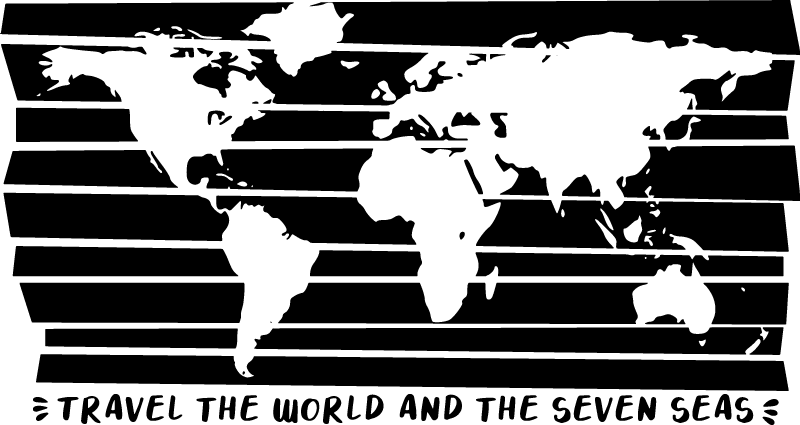 World map vinyl rug explore the globe - TenStickers