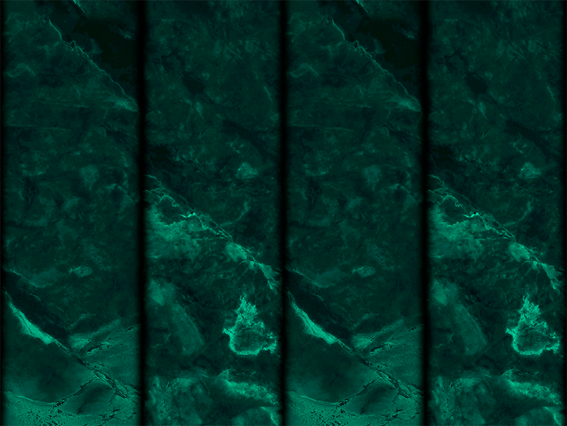 Bathroom vinyl rug in black and green marble effect - TenStickers