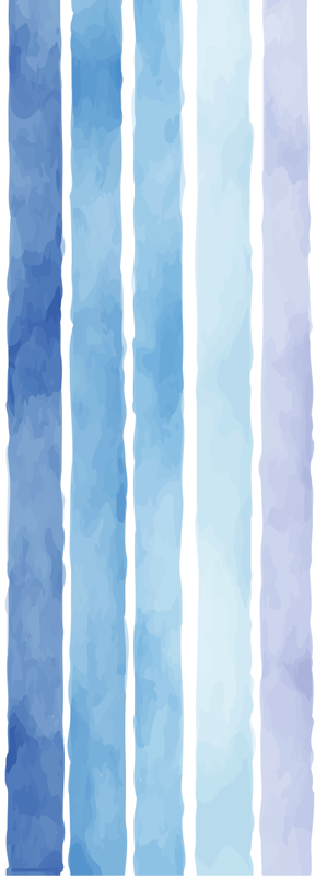 Bathroom vinyl rug with blue watercolor lines pattern - TenStickers