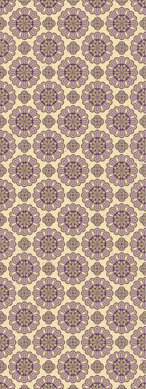 Bathroom vinyl rug in purple ethnic mandala - TenStickers
