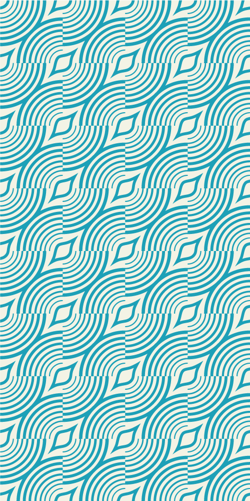 Sea pattern blue lines bathroom vinyl rug - TenStickers