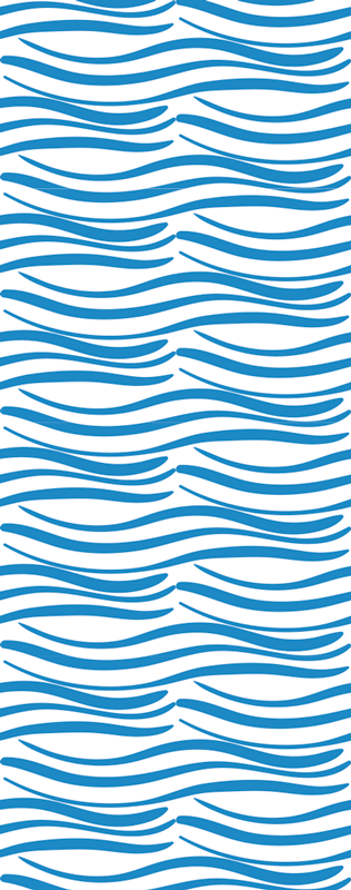 Bathroom vinyl rug small waves design - TenStickers