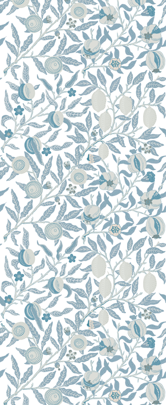 Bathroom vinyl rug in blue floral victorian style - TenStickers