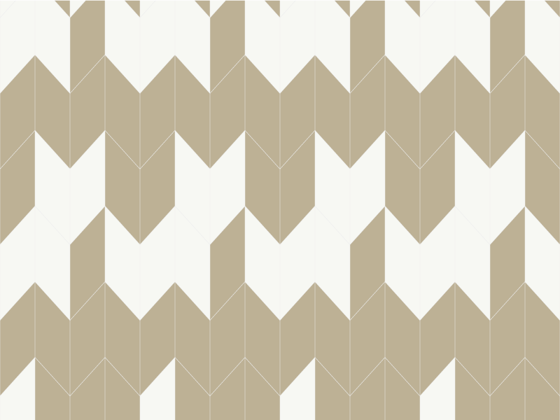 Bathroom vinyl rug in white and beige geometric pattern - TenStickers