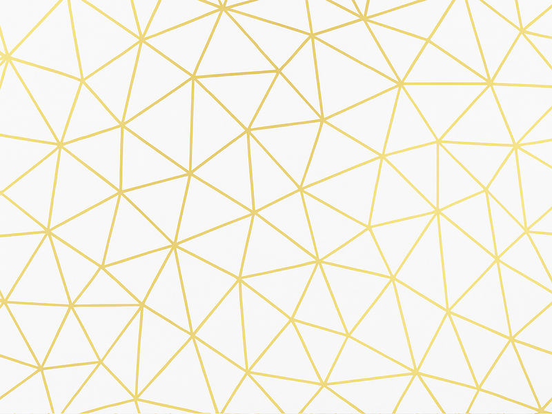 Golden geometric prism mosaic geometric vinyl rug - TenStickers