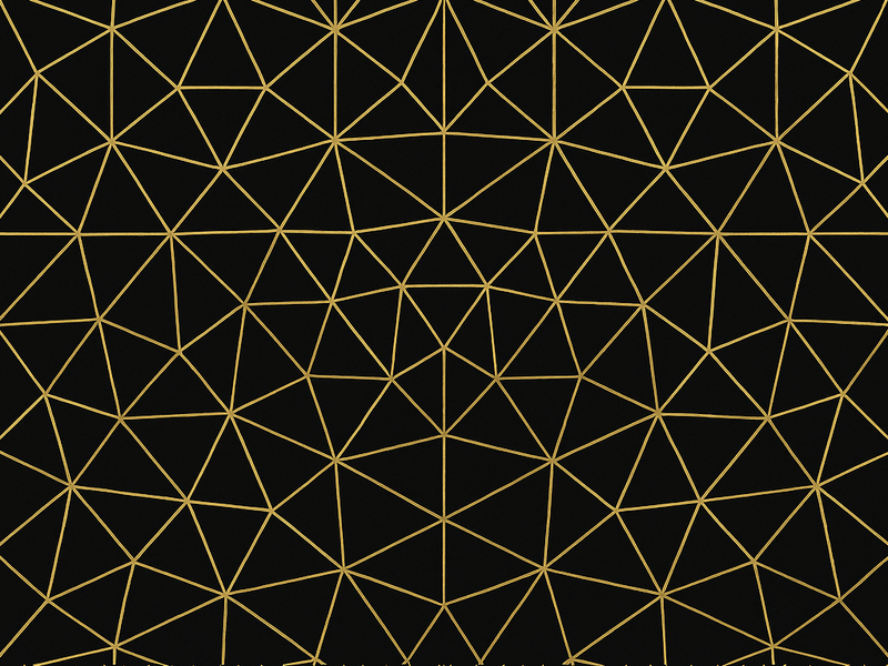 Midnight gold geometric vinyl rug - TenStickers