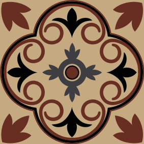 Bathroom vinyl rug with vintage cement design - TenStickers