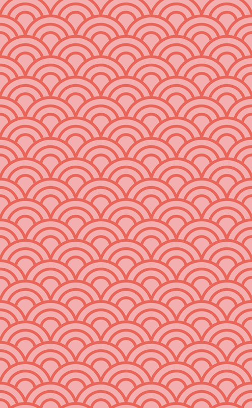 Bathroom vinyl rug in living coral shade - TenStickers