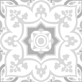 Bathroom vinyl rug in moroccan gray tile design - TenStickers