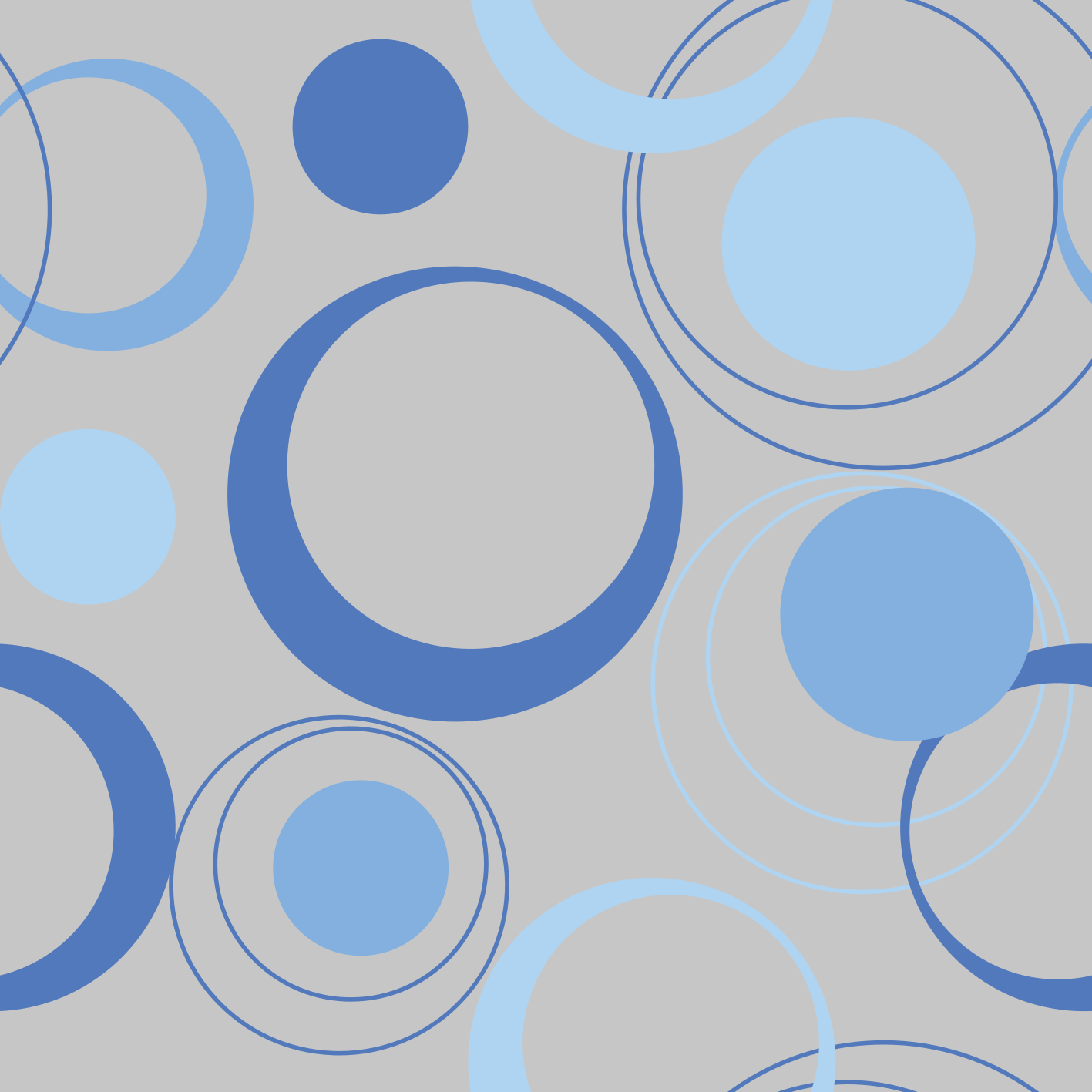 Bathroom vinyl rug in minimal blue bubbles - TenStickers