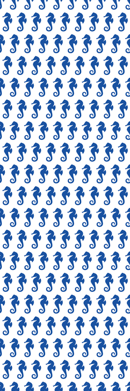 Sea horse shower bathroom vinyl rug - TenStickers