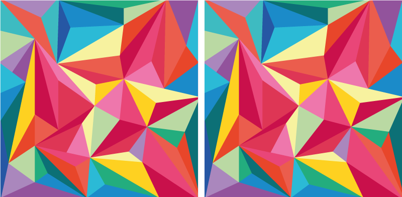 Bathroom vinyl rug with multicolor geometric design - TenStickers