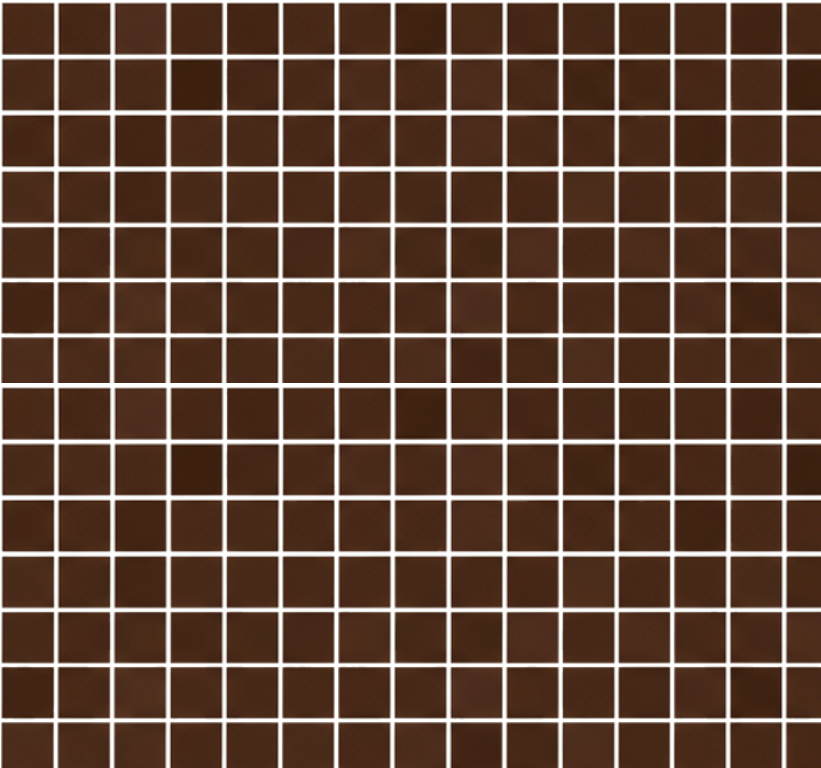 Bathroom vinyl rug in mini chocolate brown mosaics - TenStickers