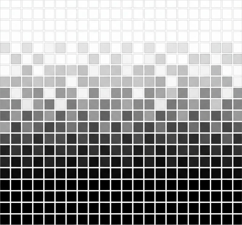 Bathroom vinyl rug with small black and white tiles - TenStickers