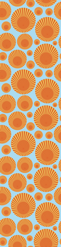 Kitchen vinyl rug 70's sunshine refrigerator - TenStickers