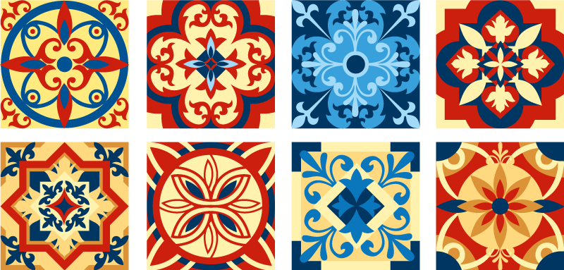 Eraldo azulejos tiles kitchen vinyl rug - TenStickers