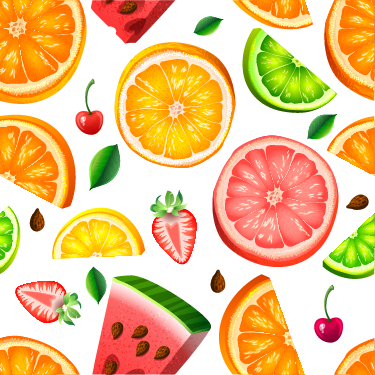 Kitchen vinyl rug fruit border design - TenStickers