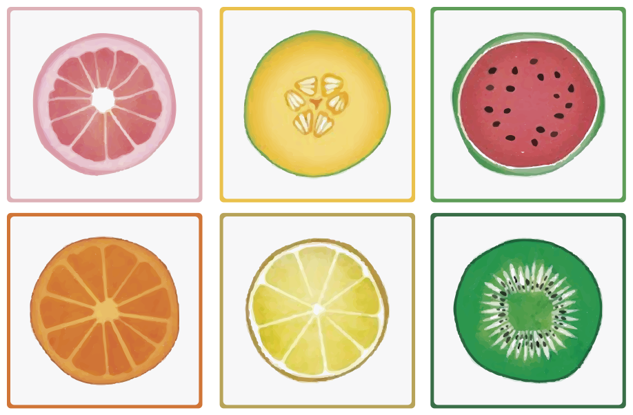 Sliced fruit kitchen vinyl rug - TenStickers