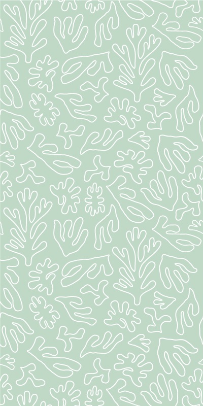 Green think seaweed kitchen vinyl rug - TenStickers