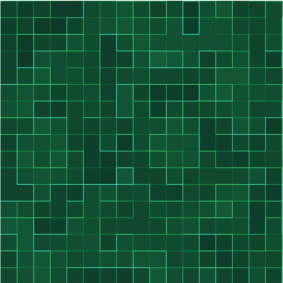 Abstract bright green mosaic kitchen vinyl rug - TenStickers