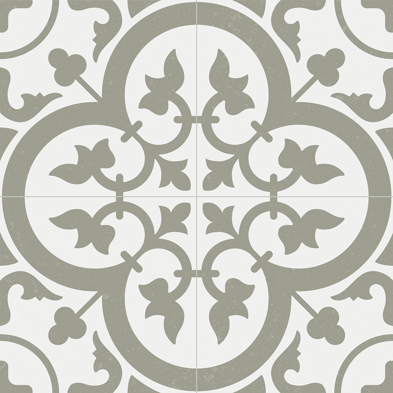 Kitchen vinyl rug moroccan tile evergreen fog - TenStickers