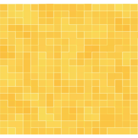 Kitchen vinyl rug in yellow gold mosaic detail - TenStickers