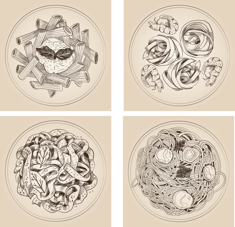 Kitchen vinyl rug with decorative plates - TenStickers