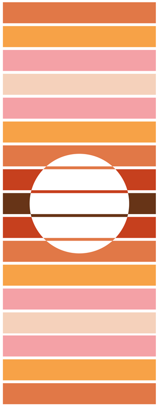 Kitchen vinyl rug 70's sun fridge design - TenStickers