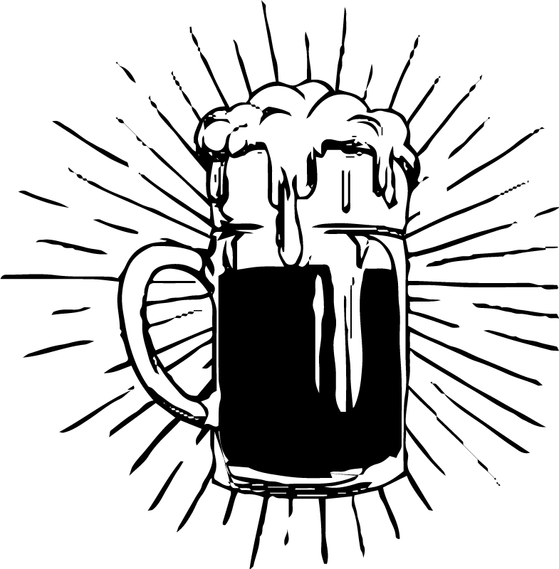 Kitchen vinyl rug with beer light design - TenStickers