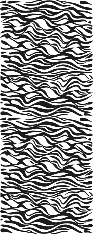 Kitchen vinyl rug zebra background fridge - TenStickers