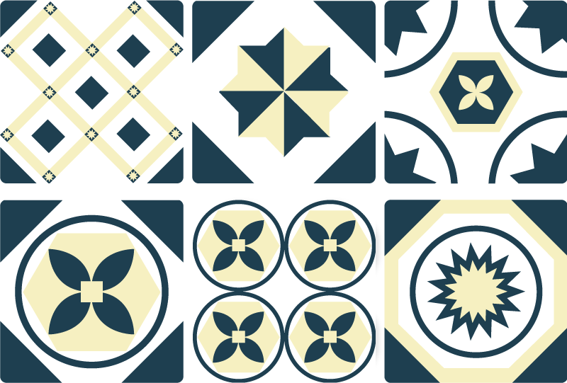 Kitchen vinyl rug with alionsa tiles design - TenStickers