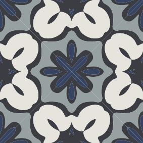 Kitchen vinyl rug in hydraulic blue gracia style - TenStickers