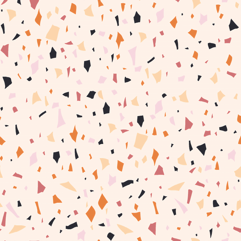 Kitchen vinyl rug in grey terrazzo design - TenStickers