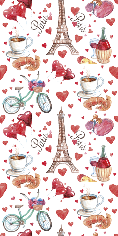 Kitchen vinyl rug love paris - TenStickers