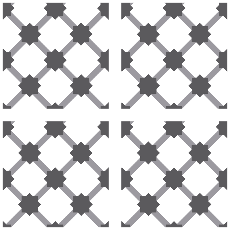 Kitchen vinyl rug with retro portuguese tile design - TenStickers