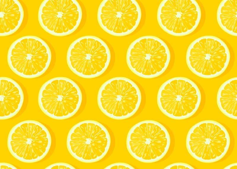 Sliced lemons kitchen vinyl rug - TenStickers