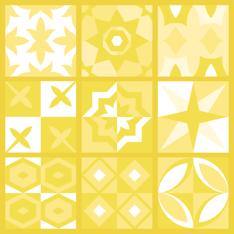 Kitchen vinyl rug in illuminating pantone - TenStickers