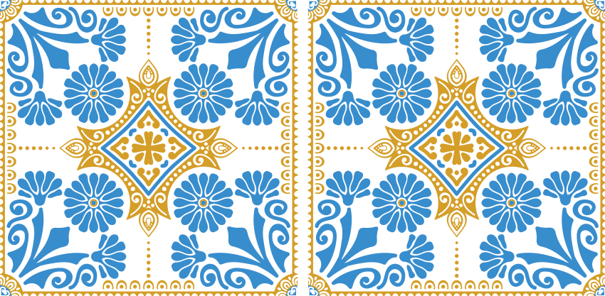 Kitchen vinyl rug moroccan tile design - TenStickers