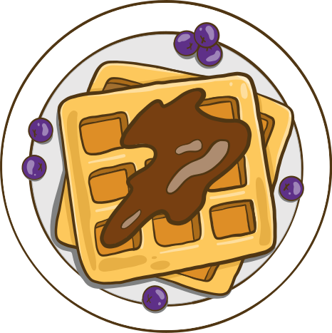 Kitchen vinyl rug belgium waffle illustration 1 - TenStickers