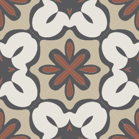 Kitchen vinyl rug in hydraulic brown gracia style - TenStickers