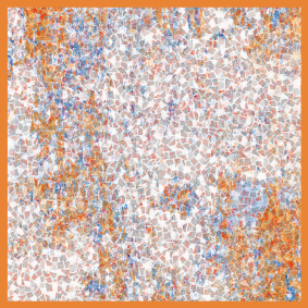 Kitchen vinyl rug in porcelain gray mosaic texture - TenStickers