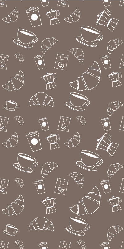 Croissant café owner kitchen vinyl rug - TenStickers