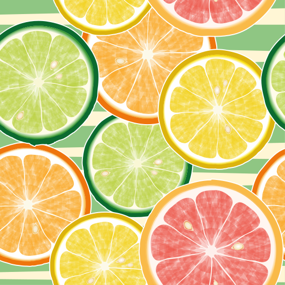 Kitchen vinyl rug citrus tile stickers - TenStickers