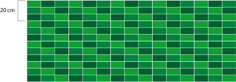 Kitchen vinyl rug green brick tile - TenStickers