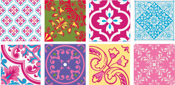 Kitchen vinyl rug in vibrant mediterranean tiles - TenStickers