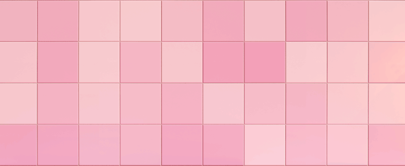 Kitchen vinyl rug in pink square tiles - TenStickers
