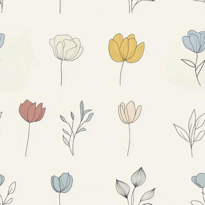 Kitchen vinyl rug set with floral design - TenStickers