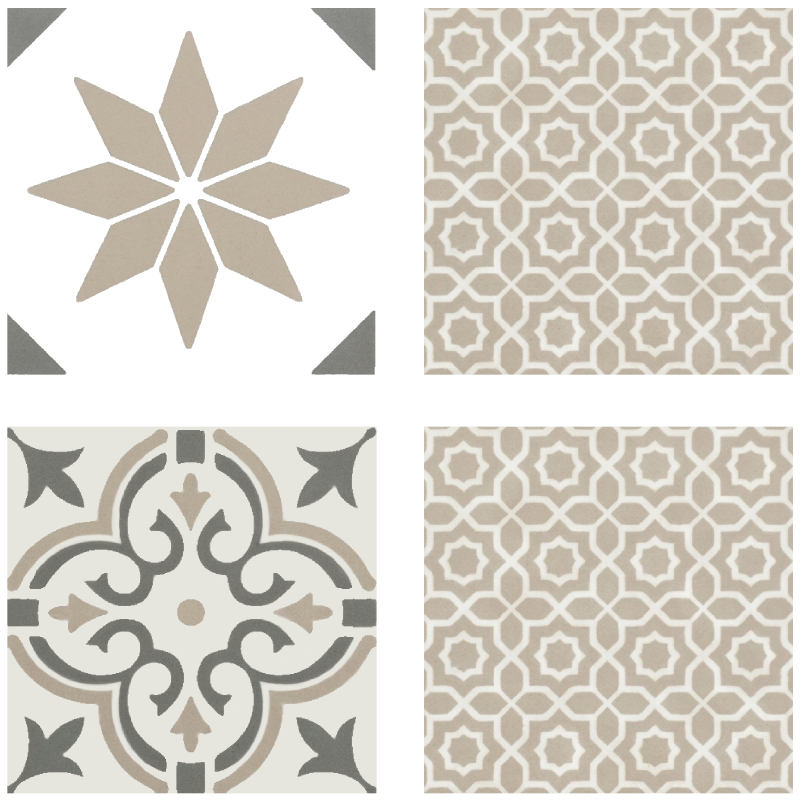 Kitchen vinyl rug sandstone moroccan mosaic - TenStickers